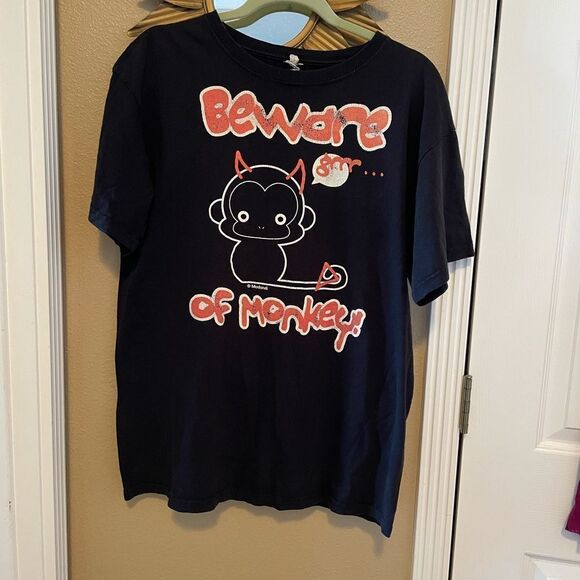 Beware Of Monkey Modondi Novelty Shirt Devil Monkey L - Picture 1 of 13
